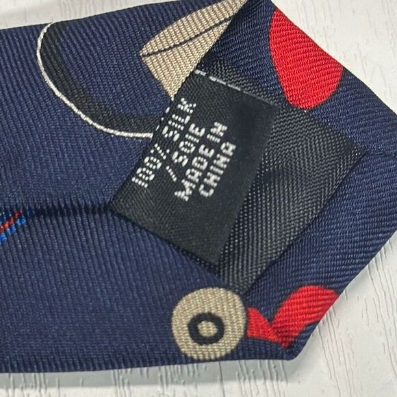 Save the Children Navy Blue Cassandra My Favorite Doctor Silk Necktie Tie NEW - Picture 6 of 6